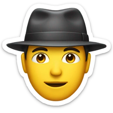 a man wearing a hat with the word 'FORM' written on it sticker