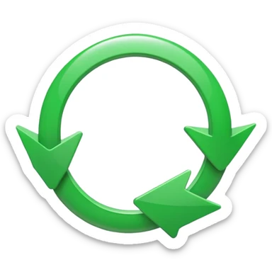 green loop with arrows sticker