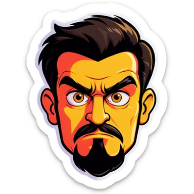 suspicious look squinting eyes sticker