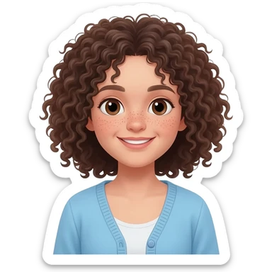 cute, girl, cur hair sticker