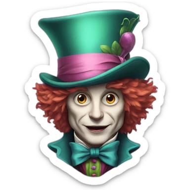 Mad hatter sticker