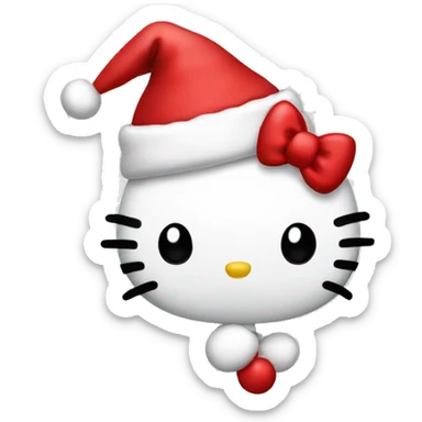 Hello kitty with Christmas hat  sticker