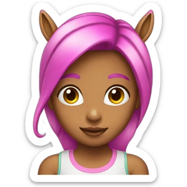 Girl-with-raibow-unicorn-hat sticker