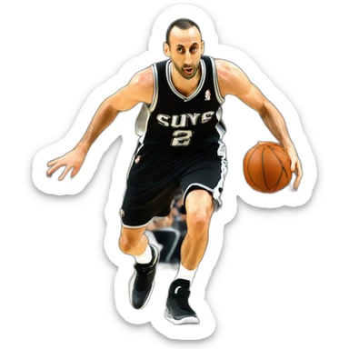 Manu ginobili dribbling sticker
