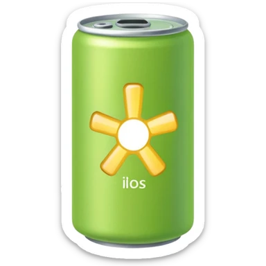 pastel lime green can that says "Energy"  sticker