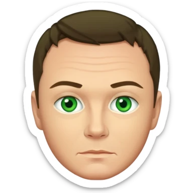 Tony Mortimer with green eyes sticker