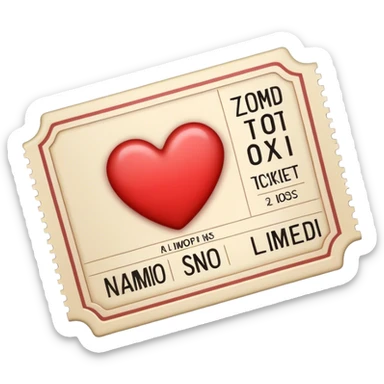 love movie ticket sticker
