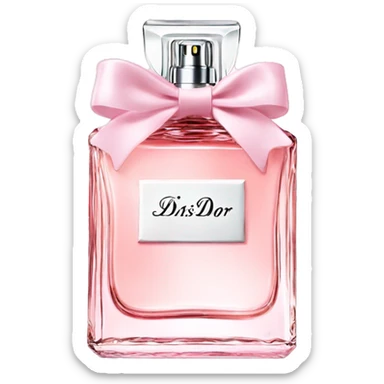 Light pink Miss Dior perfume with bow sticker