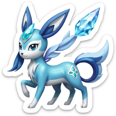 Meloetta-Glaceon-Amaura-Dialga-Suicune-fusion sticker