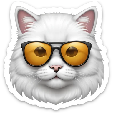 Cool cat wearing sunglasses, looking confident sticker