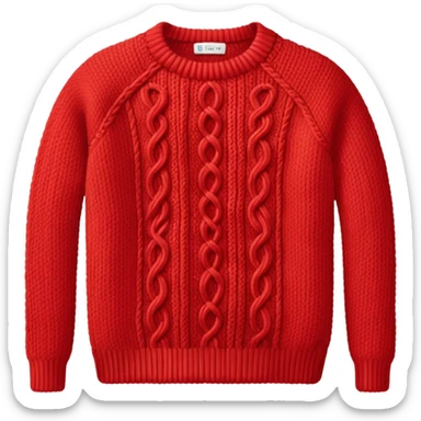 red knitwear sticker