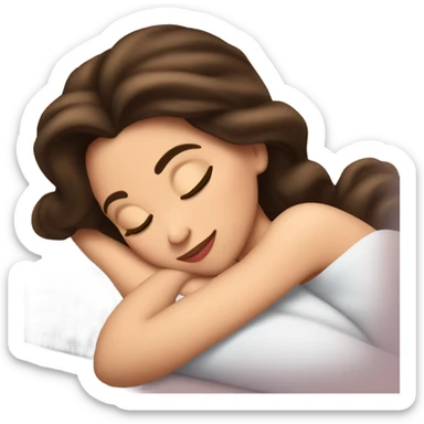 Sleeping brunette beauty Disney sticker