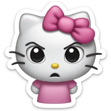 angry hello kitty  sticker