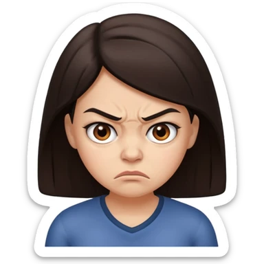  little angry woman sticker