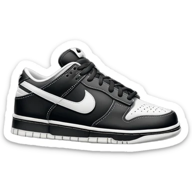 I want you to draw a black Nike Dunk Low with the Nike logo facing right

 sticker