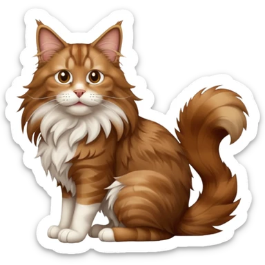 a maine coon cat farting sticker