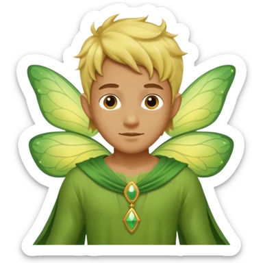 yellow male fairy, tan skin sticker