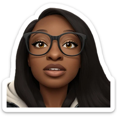 realistic portrait of girl sticker