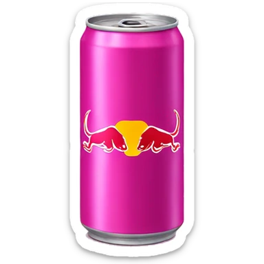 pink red-bull can sticker