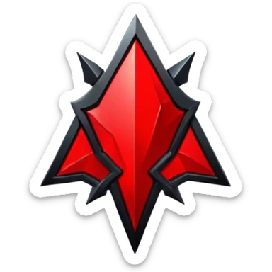 red and black chaos shards legion emblem sticker