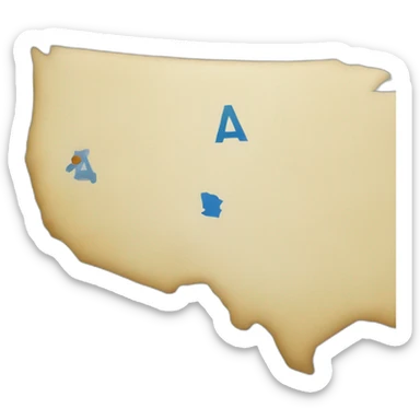 Map of USA with israel written on it sticker