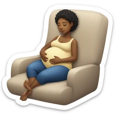 Pregnant Brazilian woman napping sticker
