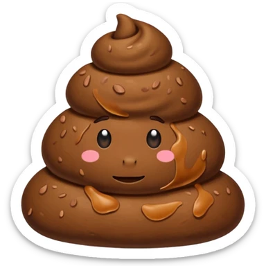 Poop coming out of butt sticker