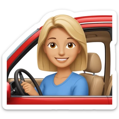 Stikers of mom which is a bit old and is relax and I will put her in a car sticker