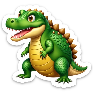 Un bombardero col cara de cocodrilo  sticker