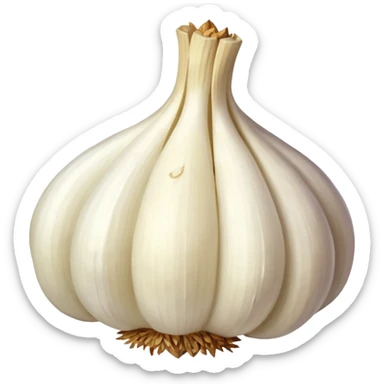 minced garlic emoji - garlic clove with minced garlic at one side sticker