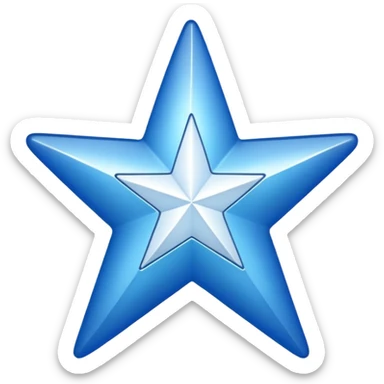 Create a verified badge a blue star with a white verified  sticker