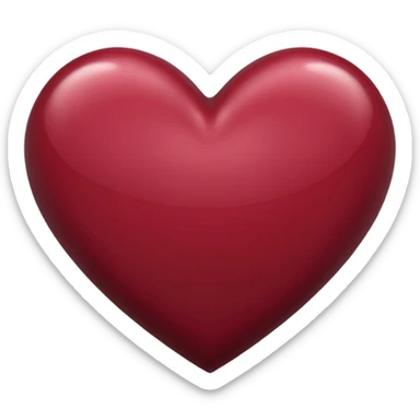 Maroon heart sticker