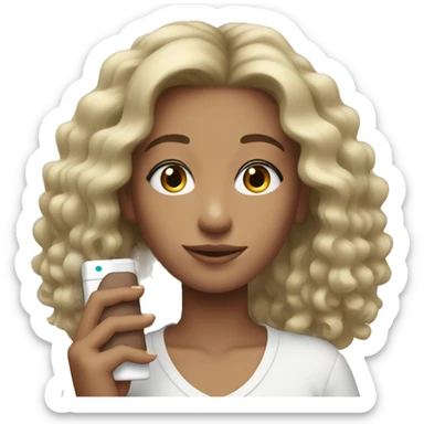 Girl with iqos sticker