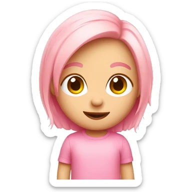 cute pink emoji sticker