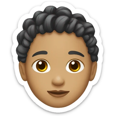 light skin kid with stater locs sticker