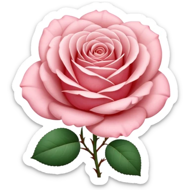 rose shape flower, no stem, no leaves, no green, now make THE FLOWER WHITE sticker