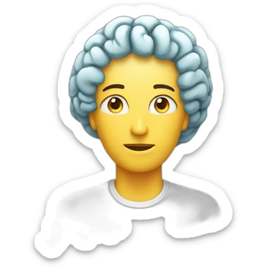 Personne avec un cerveau qui ne comprend rien  sticker