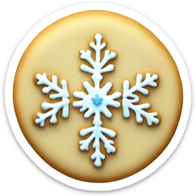 Sugar cookie with snowflake sticker