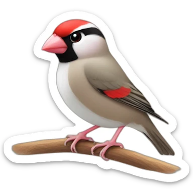anger Java sparrow sticker