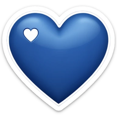 Navy blue colour heart sticker