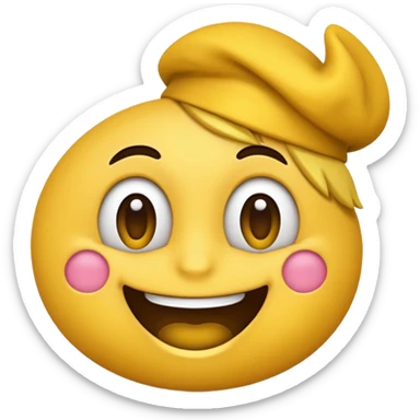 Emoji fou avec un entonnoir sur la tête sticker