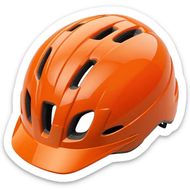 bicycle helmet orange sticker