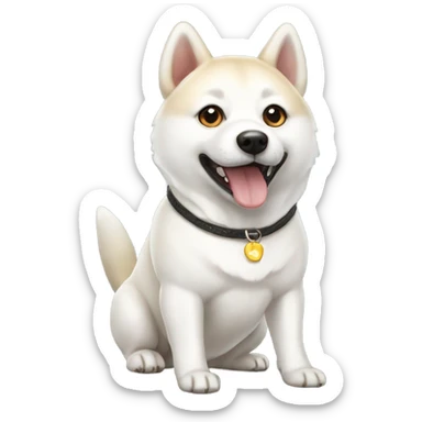 White Shiba Inu  sticker