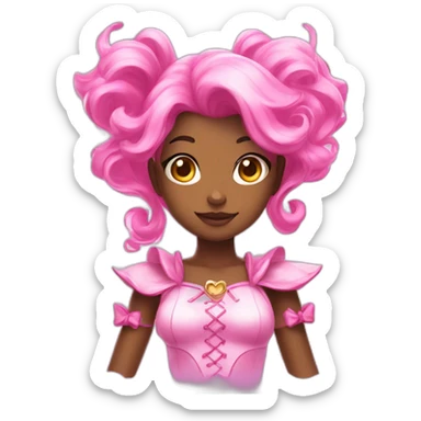 Pink magical girl sticker