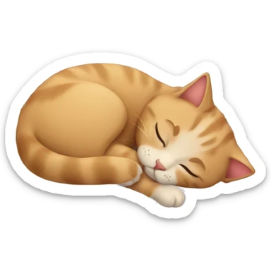 Sleeping kitten sticker