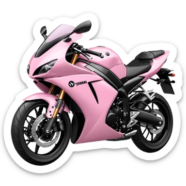 moto yamaha rosa sticker