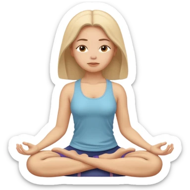 mulher meditando sticker