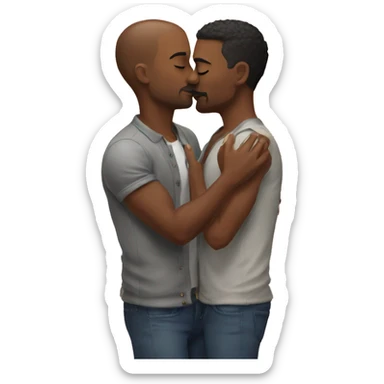 gay men kissijng sticker