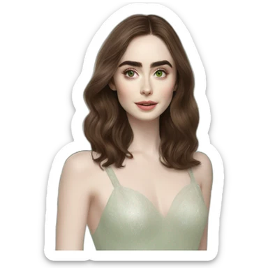 lily-collins-with-green-eyes sticker