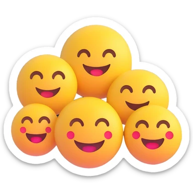 three emojis in first, second and third place sticker